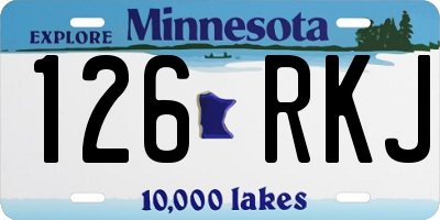 MN license plate 126RKJ