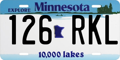 MN license plate 126RKL