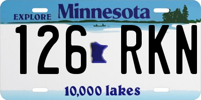 MN license plate 126RKN