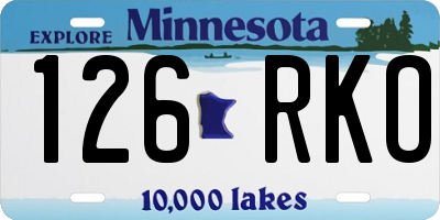 MN license plate 126RKO