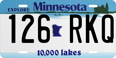 MN license plate 126RKQ