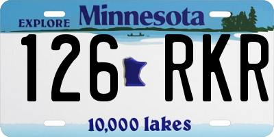 MN license plate 126RKR
