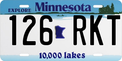 MN license plate 126RKT