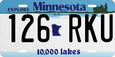 MN license plate 126RKU