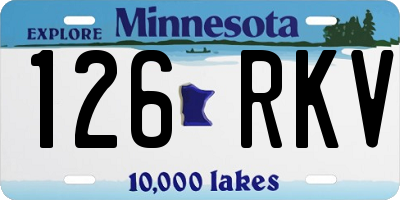 MN license plate 126RKV