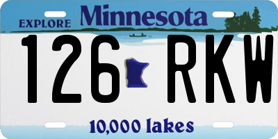 MN license plate 126RKW