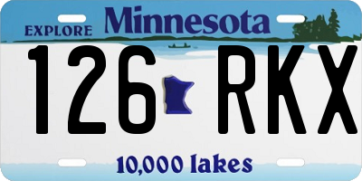 MN license plate 126RKX