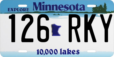MN license plate 126RKY