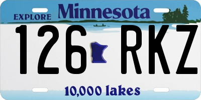 MN license plate 126RKZ