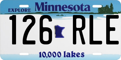 MN license plate 126RLE
