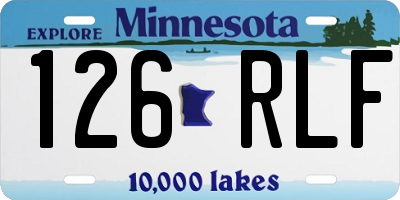 MN license plate 126RLF