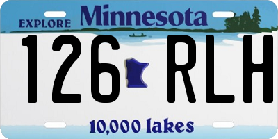 MN license plate 126RLH
