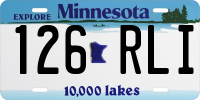 MN license plate 126RLI