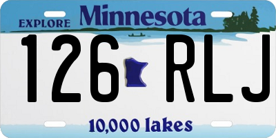 MN license plate 126RLJ