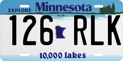 MN license plate 126RLK