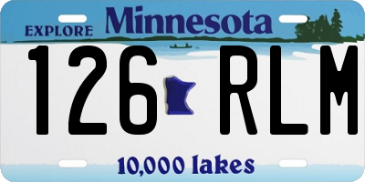 MN license plate 126RLM