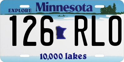 MN license plate 126RLO