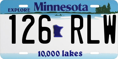 MN license plate 126RLW