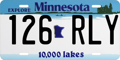 MN license plate 126RLY