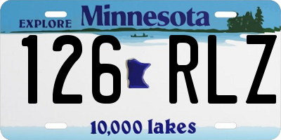 MN license plate 126RLZ