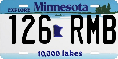 MN license plate 126RMB