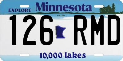MN license plate 126RMD