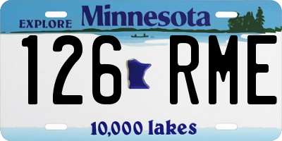 MN license plate 126RME