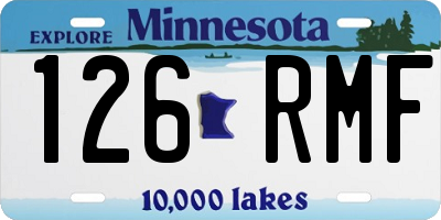 MN license plate 126RMF