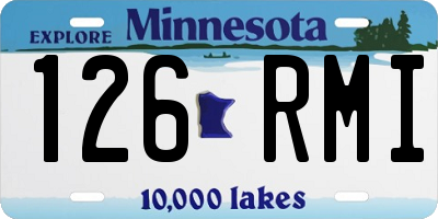 MN license plate 126RMI