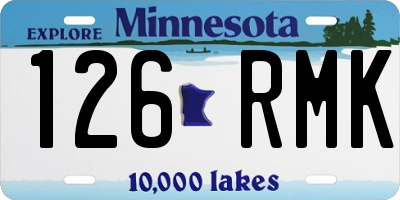 MN license plate 126RMK