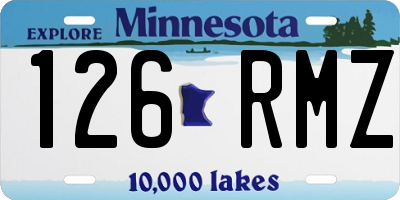 MN license plate 126RMZ