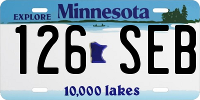MN license plate 126SEB