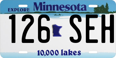 MN license plate 126SEH