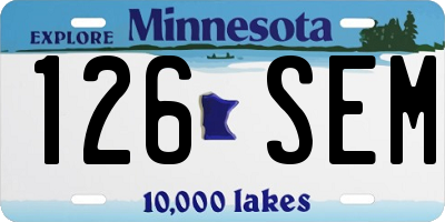 MN license plate 126SEM