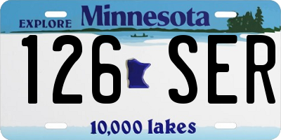 MN license plate 126SER