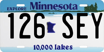 MN license plate 126SEY