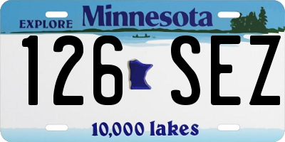 MN license plate 126SEZ