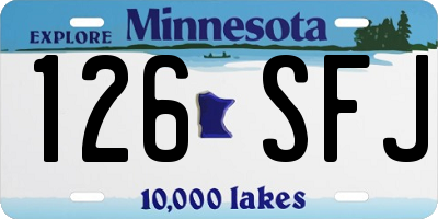 MN license plate 126SFJ