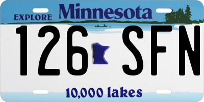 MN license plate 126SFN