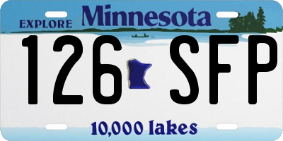 MN license plate 126SFP
