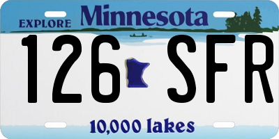 MN license plate 126SFR