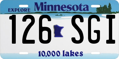 MN license plate 126SGI