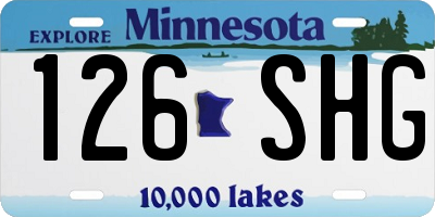 MN license plate 126SHG