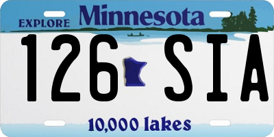 MN license plate 126SIA