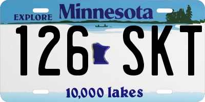 MN license plate 126SKT