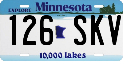 MN license plate 126SKV