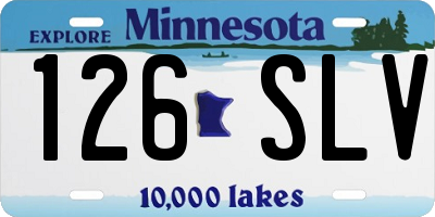 MN license plate 126SLV