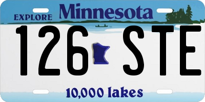 MN license plate 126STE