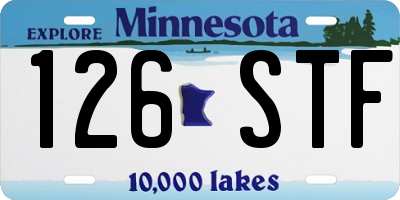 MN license plate 126STF