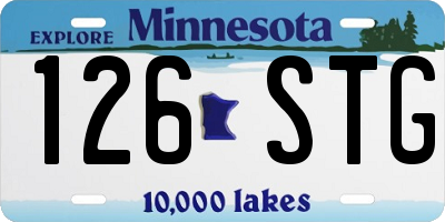 MN license plate 126STG